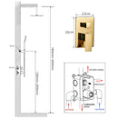 DecorBites™ Gold Bath Rain Shower Wall Concealed Faucet Set