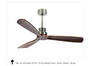 DecorBites™ 52" Wood Ceiling Fan Remote Control 3 Blades for Home Living Bedroom