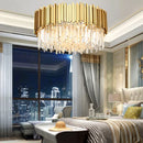 DecorBites™ Gold LED Crystal Ceiling Chandelier for Elegant Home Decor