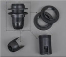 DecorBites™ E27 Lamp Bulb Holder Fitting, Black/White, 110v-220v Lighting Accessory