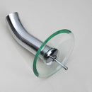 DecorBites™ Glass Waterfall Faucet Chrome Brass Mixer for Bathroom Sink