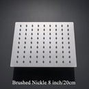 Modern white chrome square rainfall shower head bathroom fixture