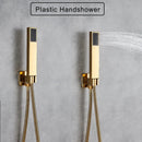 DecorBites™ Golden LED Rainfall Shower Faucet with 3-way Mixer and Brass Spout