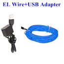 DecorBites™ 3V Neon Light EL Wire Rope 1m/3m/5M Glow Strip LED Shoes Clothing Car