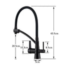 DecorBites™ Dual Spout Dual Handles Kitchen Faucet with Hot and Cold Mixer for Pure Water