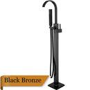 DecorBites™ Freestanding Tub Faucet with Handshower: Brushed Nickel Floor Mounted Mixer Tap