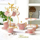 DecorBites™ Gold Porcelain Coffee & Tea Set - Luxury Bone China Porcelain Coffeeware