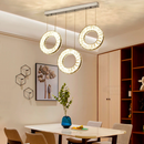 3 Lights - Hanging LED Crystal Lamp for Staircase, Lobby