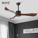 DecorBites™ 52" DC Remote Control Plastic Blade Ceiling Fan (No Lights)