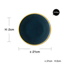 DecorBites™ Ceramic Dinner Plate - Gold Edged Steak Dish - High Quality Japan Style Partyware