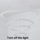DecorBites™ Circle Rings Acrylic LED Pendant Lights for Living Room and Dining Room