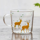 DecorBites™ Glass Coffee Mug 320ml Cute Squirrel Tea Cup Heat Resistant Beer Mug
