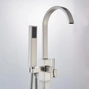 DecorBites™ Freestanding Tub Faucet with Handshower: Brushed Nickel Floor Mounted Mixer Tap