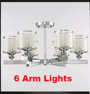 DecorBites™ Double Glass LED Crystal Chandelier in Chrome Finish for Living Room