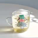 DecorBites™ Glass Coffee Mug 320ml Cute Squirrel Tea Cup Heat Resistant Beer Mug