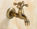 DecorBites™ Dragon Carved Antique Brass Garden Bibcocks Single Cold Tap for Outdoor ★