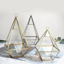 DecorBites™ Geometric Glass Vase for Succulents and Flowers
