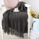 DecorBites™ Knitted Throw Blanket Grey Yellow Black Grey Sofa 130x170cm Diamond Acrylic