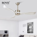 DecorBites™ 52" DC Remote Control Plastic Blade Ceiling Fan (No Lights)