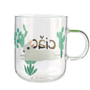 DecorBites™ Glass Coffee Mug 320ml Cute Squirrel Tea Cup Heat Resistant Beer Mug