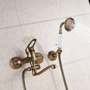 DecorBites™ Brass Long Nose Shower Faucet Wall Mount Single Handle Mixer Tap