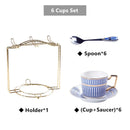 DecorBites™ Gold Porcelain Coffee & Tea Set - Luxury Bone China Porcelain Coffeeware