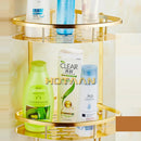DecorBites™ Gold Aluminum Shower Shelf Basket Double Layer Holder Fashion YT-7026