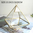 DecorBites™ Geometric Glass Vase for Succulents and Flowers