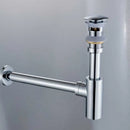 Modern bronze round siphon bottle trap bathroom sink drain pipe