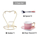 DecorBites™ Gold Porcelain Coffee & Tea Set - Luxury Bone China Porcelain Coffeeware