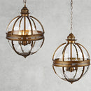 DecorBites™ Bronze Black Glass Globe Chandelier for Foyer