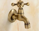 DecorBites™ Dragon Carved Antique Brass Garden Bibcocks Single Cold Tap for Outdoor ★