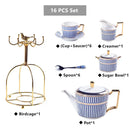 DecorBites™ Gold Porcelain Coffee & Tea Set - Luxury Bone China Porcelain Coffeeware