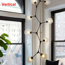 DecorBites™ Industrial Globe Glass Chandelier, Modern Minimalist Design, E27 Lamps
