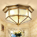 DecorBites™ Copper Ceiling Lamp: Retro American European Living Room Bedroom Light