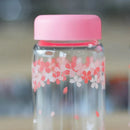 DecorBites™ Kawaii Sakura Glass Water Bottle 310ml Cute Cartoon Animal Design