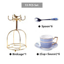 DecorBites™ Gold Porcelain Coffee & Tea Set - Luxury Bone China Porcelain Coffeeware