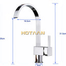 DecorBites™ Dual Hole Kitchen Tap in Brass Chrome Finish
