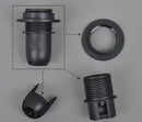 DecorBites™ E27 Lamp Bulb Holder Fitting, Black/White, 110v-220v Lighting Accessory