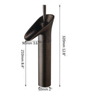 DecorBites™ Golden Waterfall Bathroom Faucet Mixer Tap Tall Sink Deck Mounted