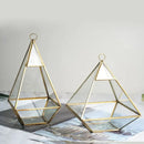 DecorBites™ Geometric Glass Vase for Succulents and Flowers
