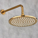 DecorBites™ 16" LED Round Gold Shower Head with Arm - Enhanced Brass Bathroom Accessory