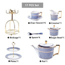 DecorBites™ Gold Porcelain Coffee & Tea Set - Luxury Bone China Porcelain Coffeeware