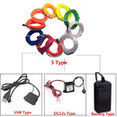 DecorBites™ 3V Neon Light EL Wire Rope 1m/3m/5M Glow Strip LED Shoes Clothing Car