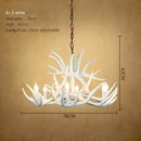 DecorBites™ Deer Antler Chandelier: American Retro Resin Horn Lamps for Rustic Home Decor