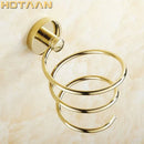 DecorBites™ Brass Hair Dryer Holder Stand Shelf Rack in Gold Color Solid & Anti-rust (YT-8204)