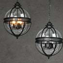 DecorBites™ Bronze Black Glass Globe Chandelier for Foyer
