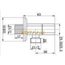DecorBites™ Copper Triangle Valve Set for Bathroom and Toilet Control