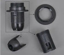 DecorBites™ E27 Lamp Bulb Holder Fitting, Black/White, 110v-220v Lighting Accessory