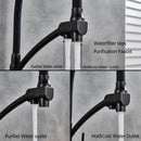 DecorBites™ Dual Spout Dual Handles Kitchen Faucet with Hot and Cold Mixer for Pure Water